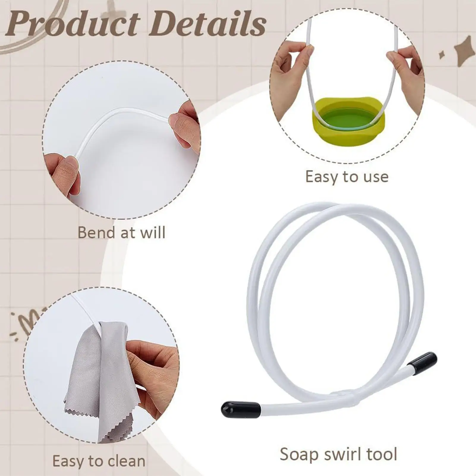 Benodigdheden voor het maken van zeep Swirl Tool voor het maken van zeep Mallen Handgemaakte bevestigingslijst Professionele benodigdheden voor het maken van zeepmakers