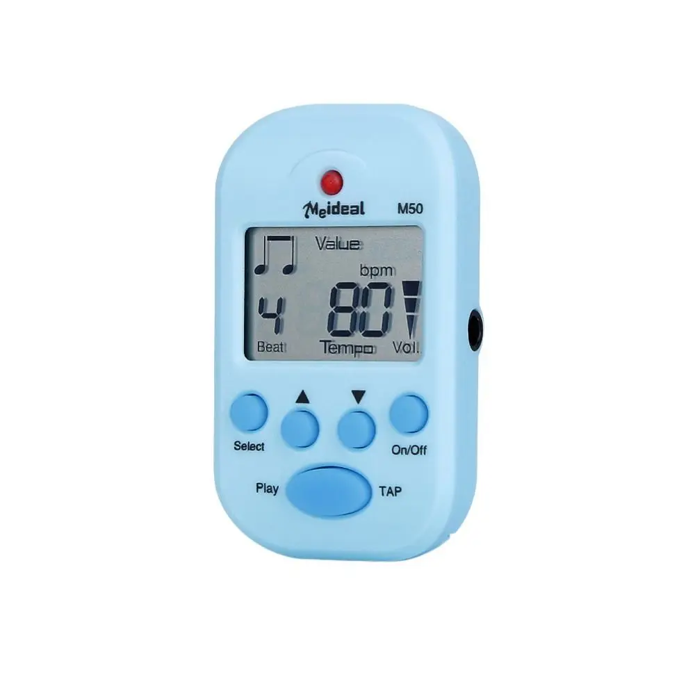 LCD Mini Metronome Professional Dual-channel Clip-on Pocket Metronome Lightweight Earphone Output Digital Beat Tempo Metronome