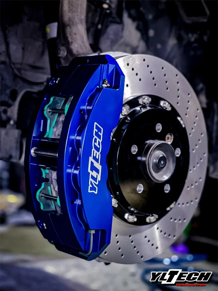 Yltech High Performance Forged Large 8 Piston Calipers Two-Piece Disc Big Brake Kit For Sale