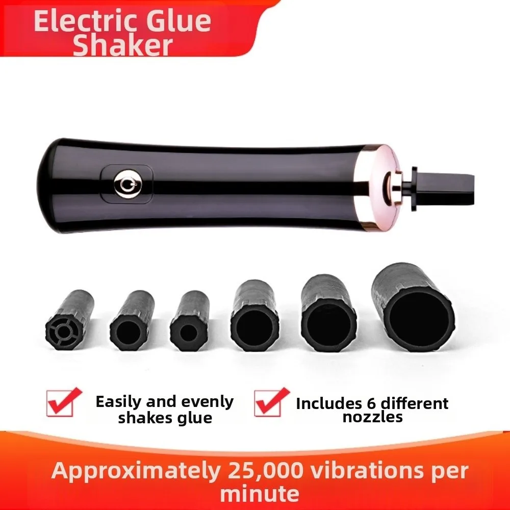 25000 Rpm Eyelash Glue Shaker Battery Powered Shake Well Liquid Mixer Waterproof Portable Nail Lacquer Shaker