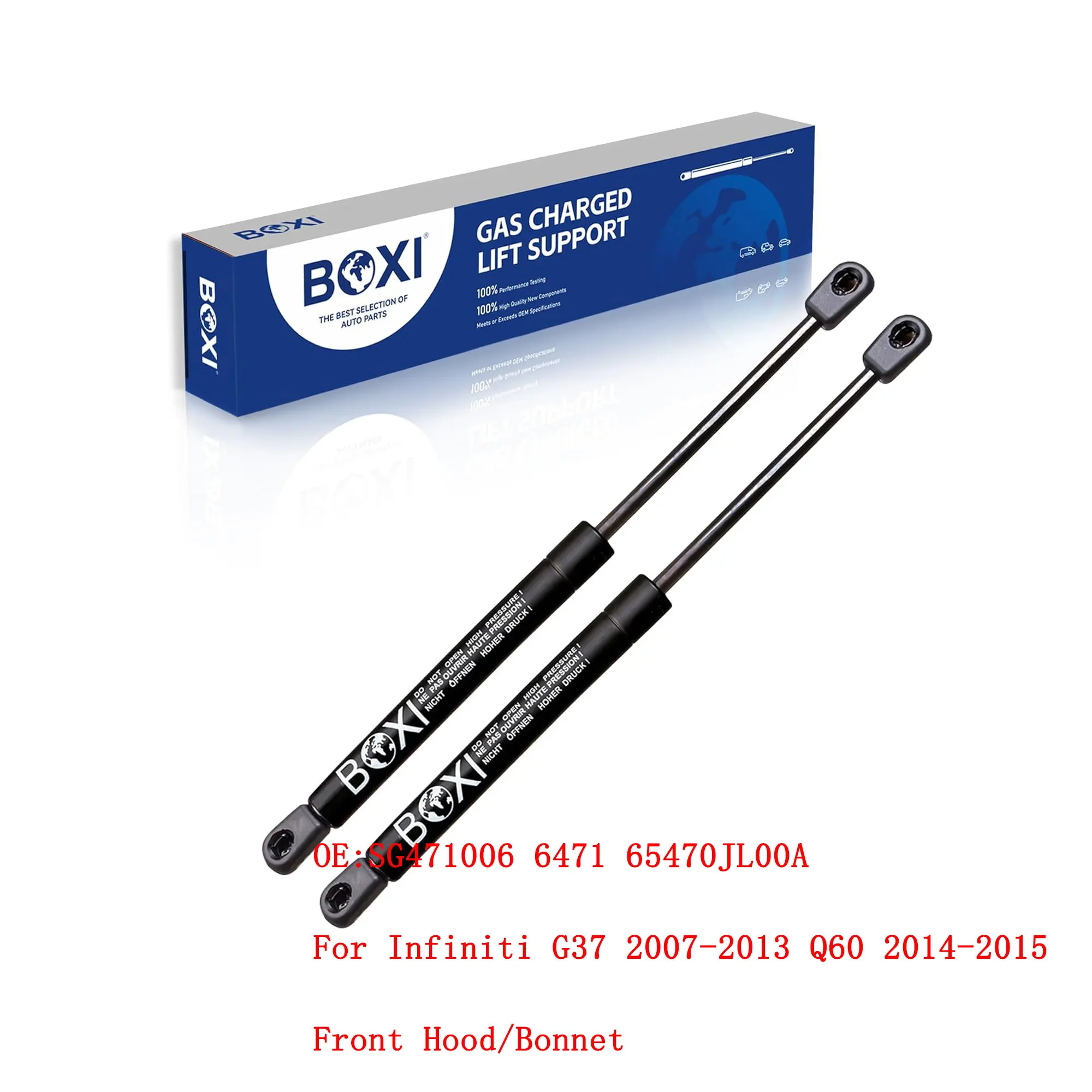 

2Pcs Bonnet Gas Struts Damper For Infiniti G37 2007-2013 Q60 2014-2015 Hood Lifts SG471006 6471 65470JL00A
