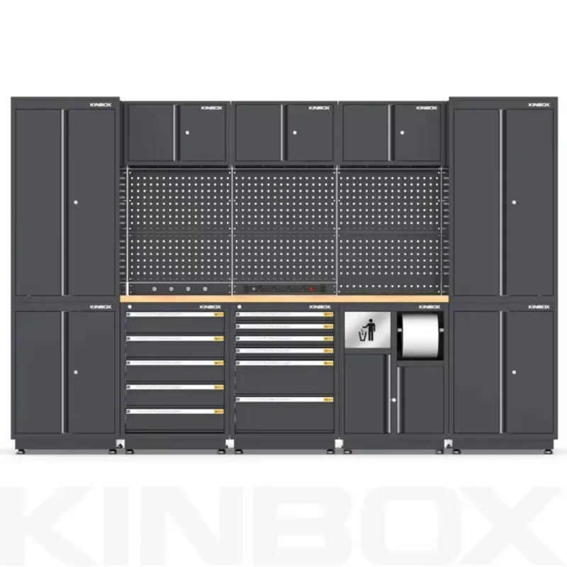 23 Pcs Heavy Duty Tool Box Garage Storage Cabinet,Metal Work Benches for Industrial Workspace