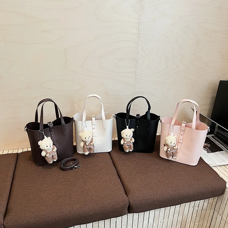 

Шикарная женская мини-сумка-ведро 2025, элегантный слинг с верхней ручкой, модная сумка с внутренними карманами на молнии для города и свиданий