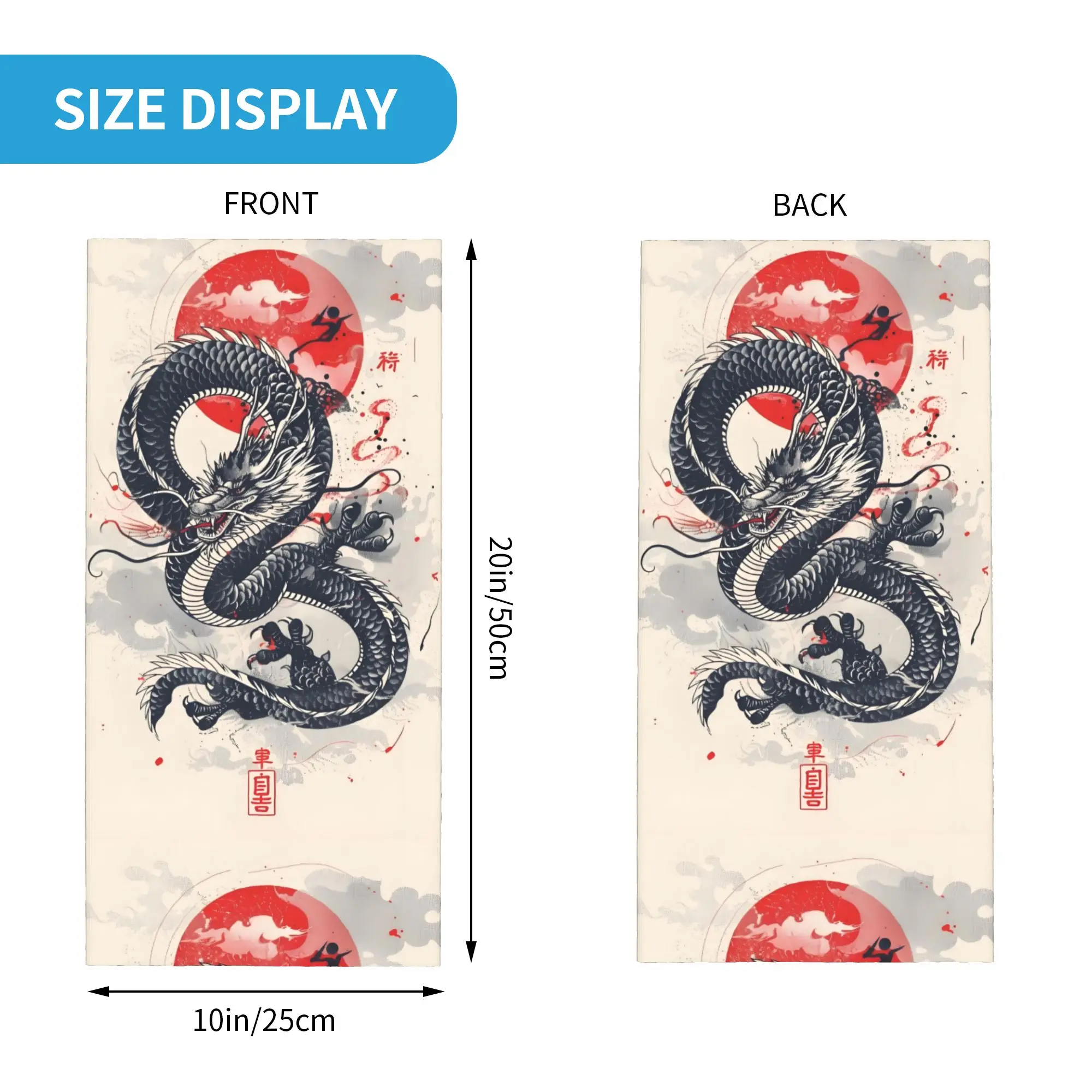Custom Red Dragon Bandana Neck Warmer Men Women Winter Ski Tube Scarf Gaiter Tradition Totem Asian Style Face Cover