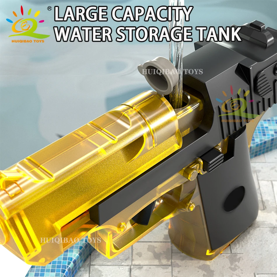 Huiqibao Desert Eagle Handleiding Waterpistool Draagbare Zomer Strand Outdoor Schieten Pistool Vechten Fantasie Speelgoed Voor Jongens Spel Volwassenen Kind