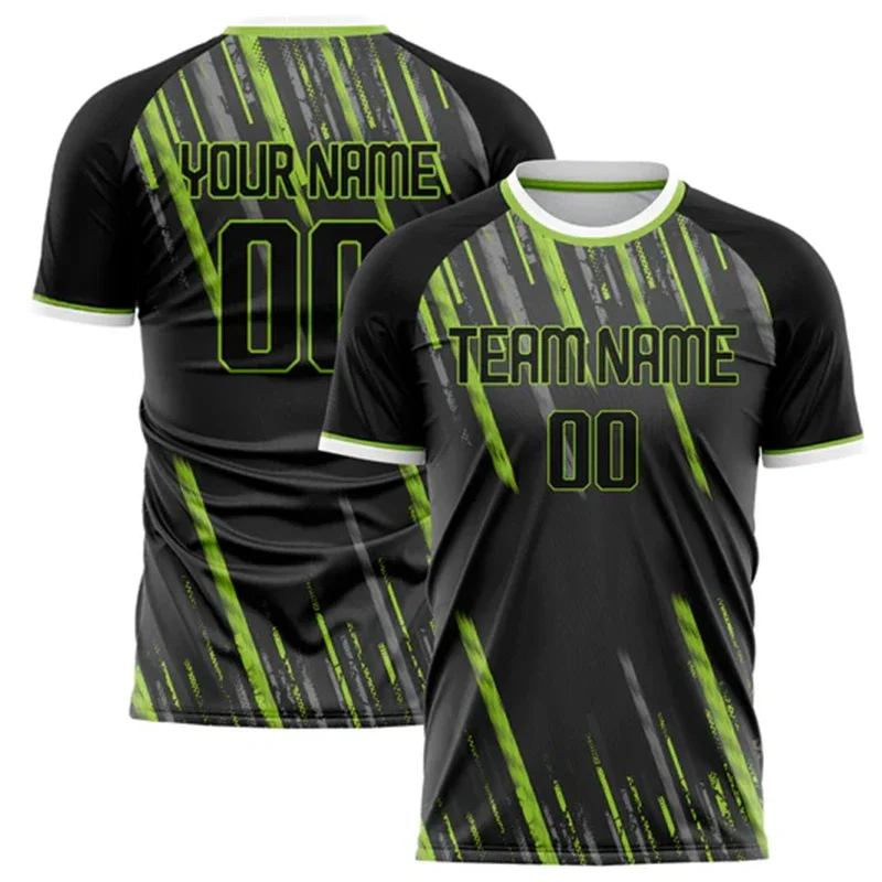 Customized Team Name Number Name Football T-shirt Personalized DIY Crew Neck Grey Sports T Shirt Loose Quick Dry Team Uniforms