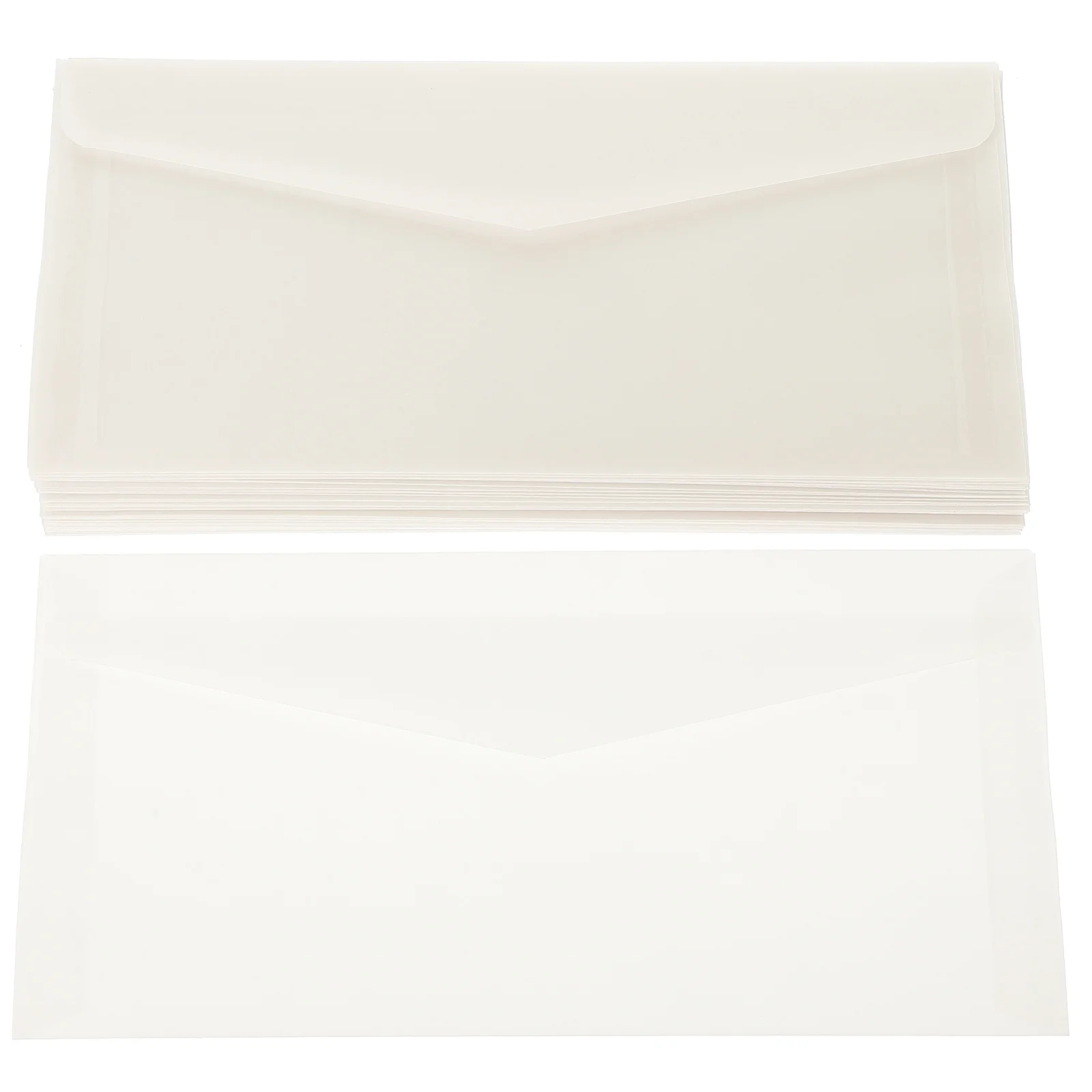 

50Pcs Blank Invitation Envelopes Translucent Design Envelopes for Birthday Wedding Party Cards Card Parchment Jackets