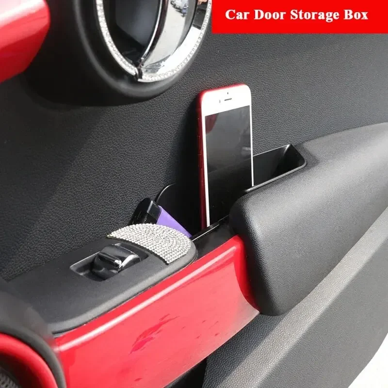 Storage Box For Mini Cooper F56  F55 For Car Door Handle Support Front And Rear Hold Phone Key Seat Organizer Box Car Accessorie