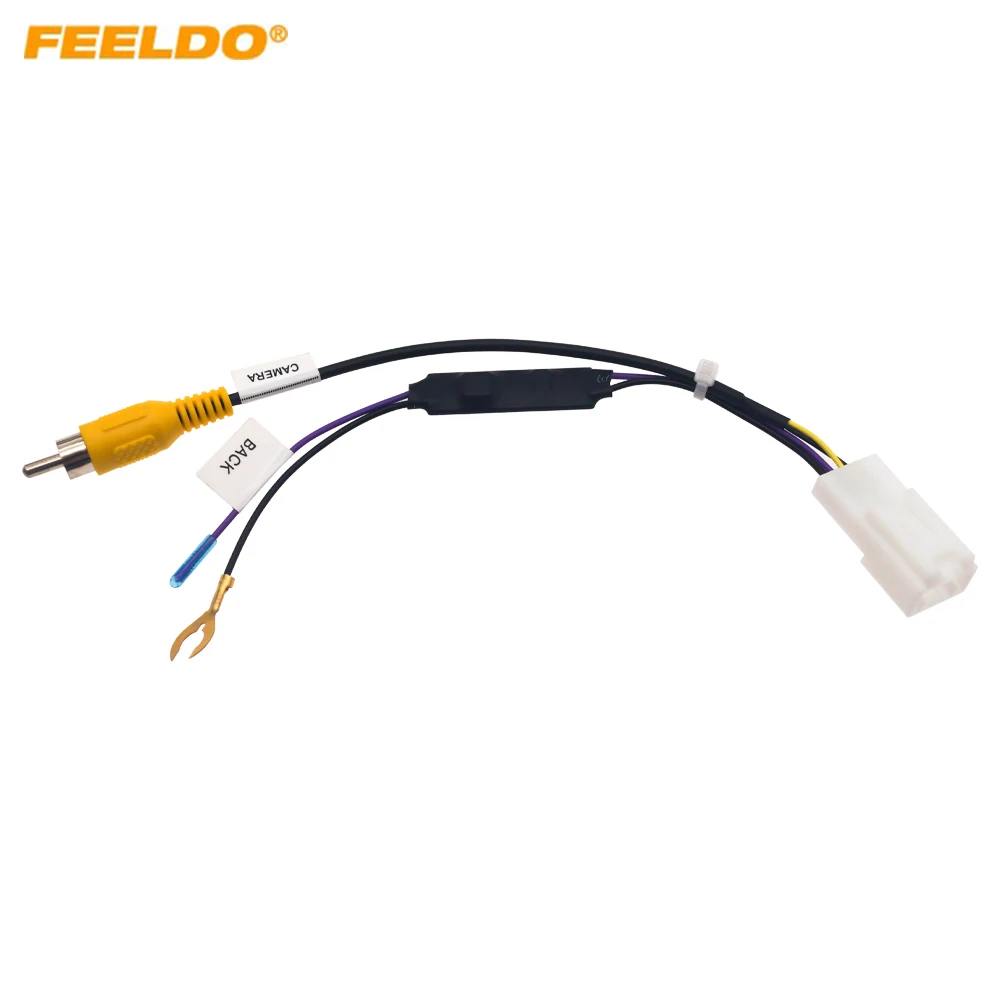 Car Parking Reverse Wire Adapter 10Pin Female Video Plug RCA Cable With 12V-6V Power Convertor Board For Subaru Forester(15-20)