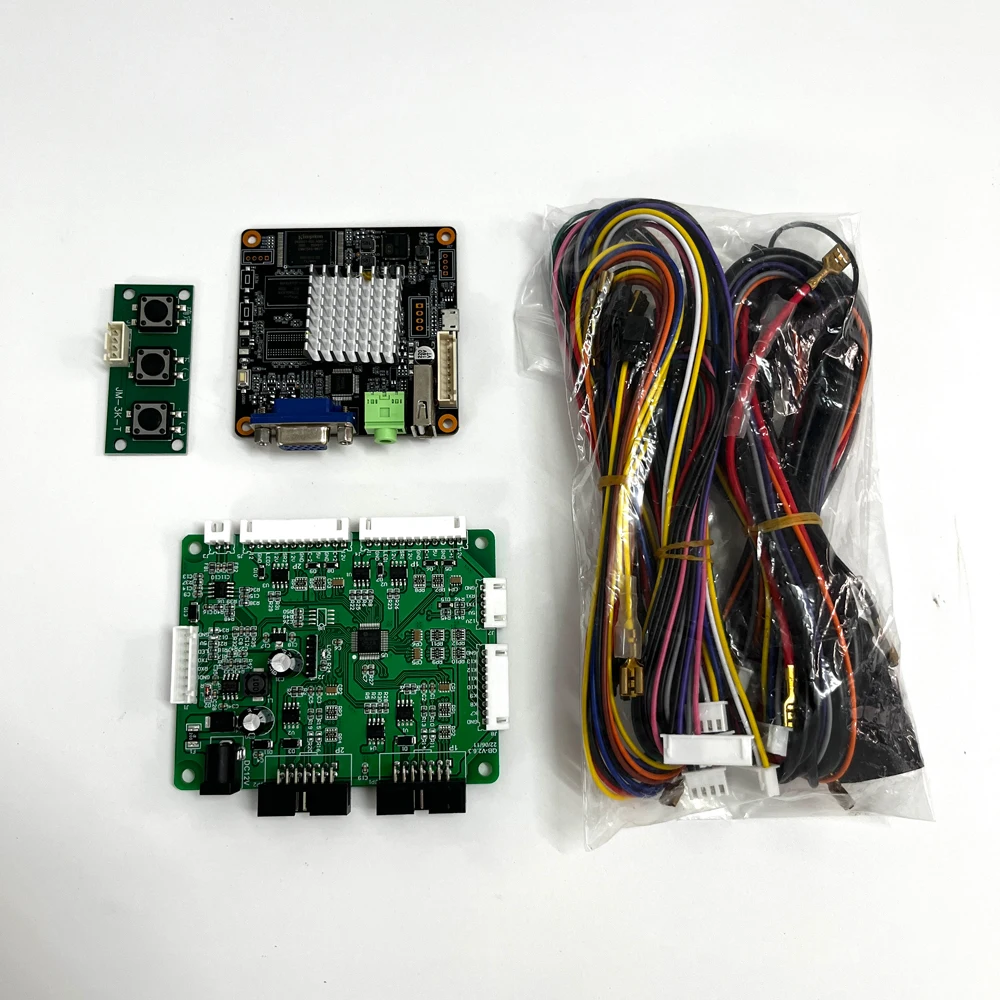 

10 in 1 Karting Video Game Kit Children's Racing Game DIY Arcade New Version Motherboard Accessories Wheel VGA Connector