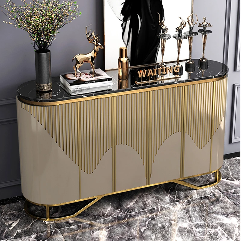 Gold Display Living Room Cabinets Modern Luxury Entrance Storage Cabinets Closet Organizer Armario De Ropa Shelf Furniture