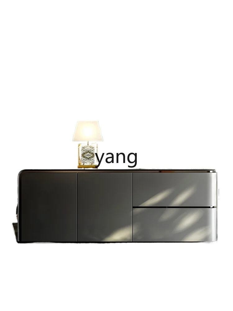 

YJQ minimalist dining side cabinet modern minimalist light luxury solid wood bedroom storage advanced sense entrance cabinet
