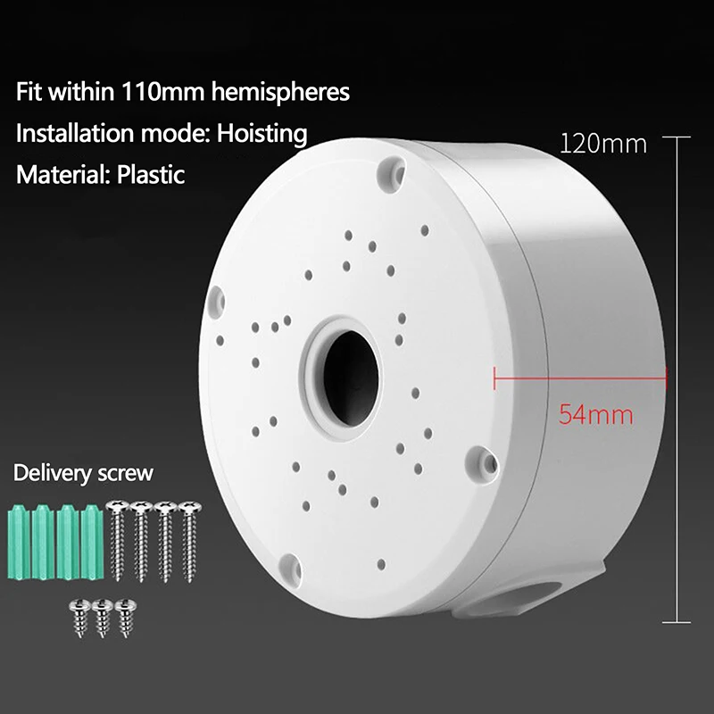 

Plastic CCTV Camera Junction Box Cable Deep Base For Dome/IP Camera Waterproof Mount Bracket Hemispherical Bracket