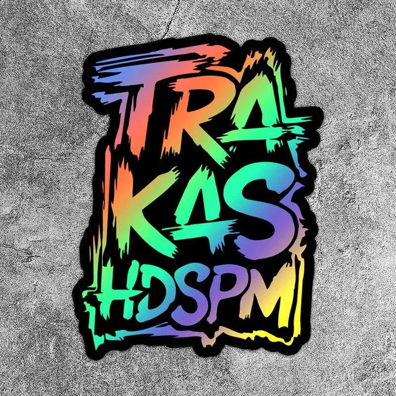 

1 шт., стиль граффити, Радужный градиент, текстовая автомобильная наклейка, водонепроницаемая самоклеящаяся декоративная наклейка для автомобиля, ноутбука