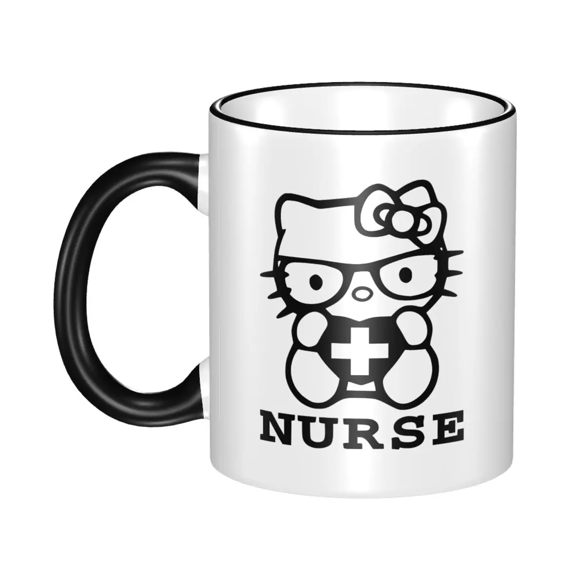 

Веселый крест медсестры Hello Kitty Кофейная чашка Nerd Офисная кружка Kawaii