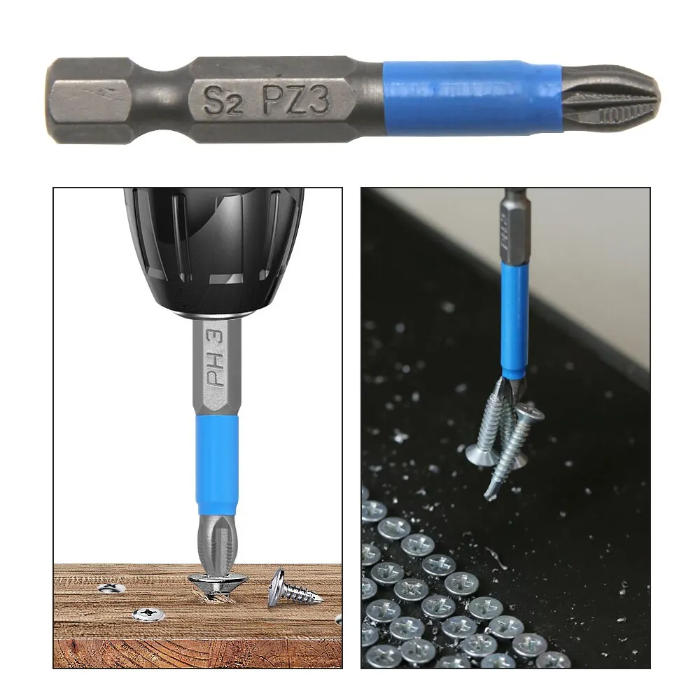 6-Piece Cross-Head Screwdriver Tool Set, Hexagonal Handle Anti-Slip Electric Screwdriver, Woodworking PH1 PH2 PH3 PZ1 PZ2 PZ3 view 6