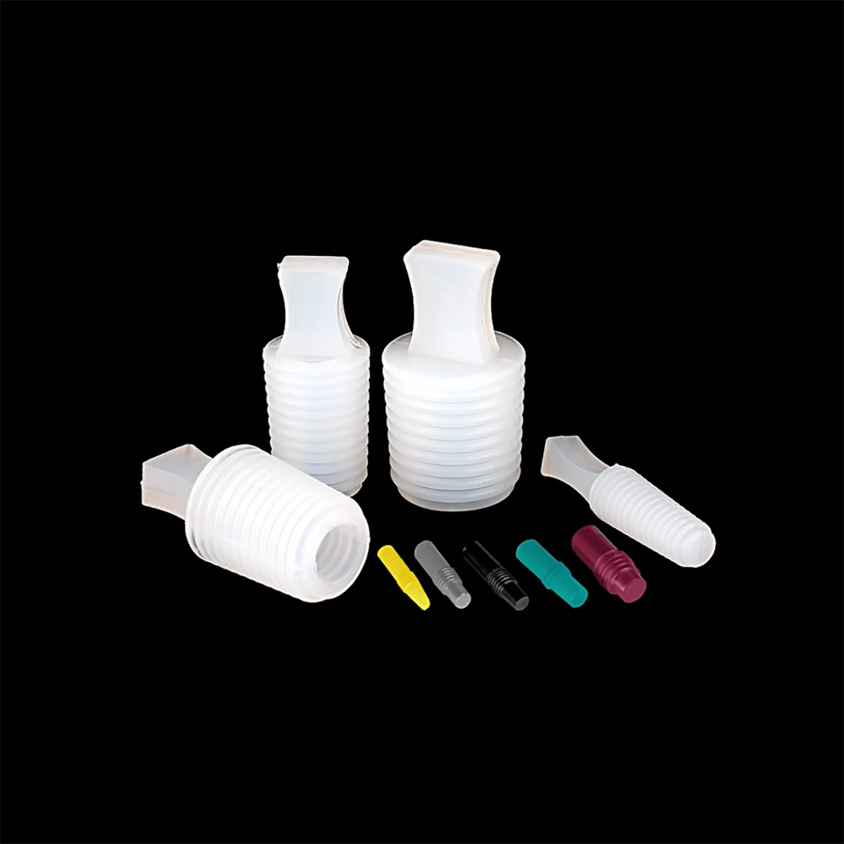 Silicone Plug Sandblasting Anodizing High-Temperature Resistant Thread Sealing With Handle Plugs