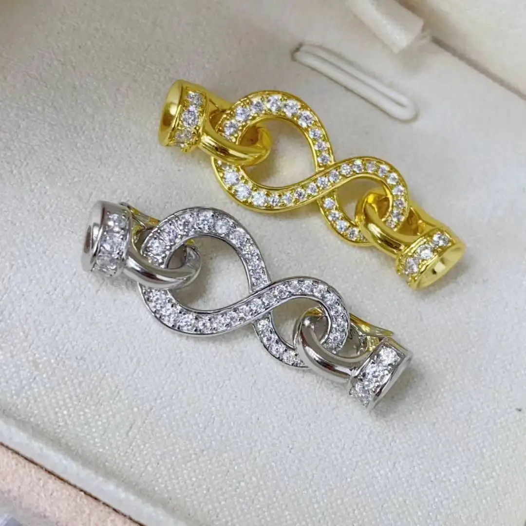 

Оптовая продажа DIY стерлингового серебра 925 пробы ожерелье браслет застежка крючок аксессуары для жемчуга 8-15 мм 5 шт./лот