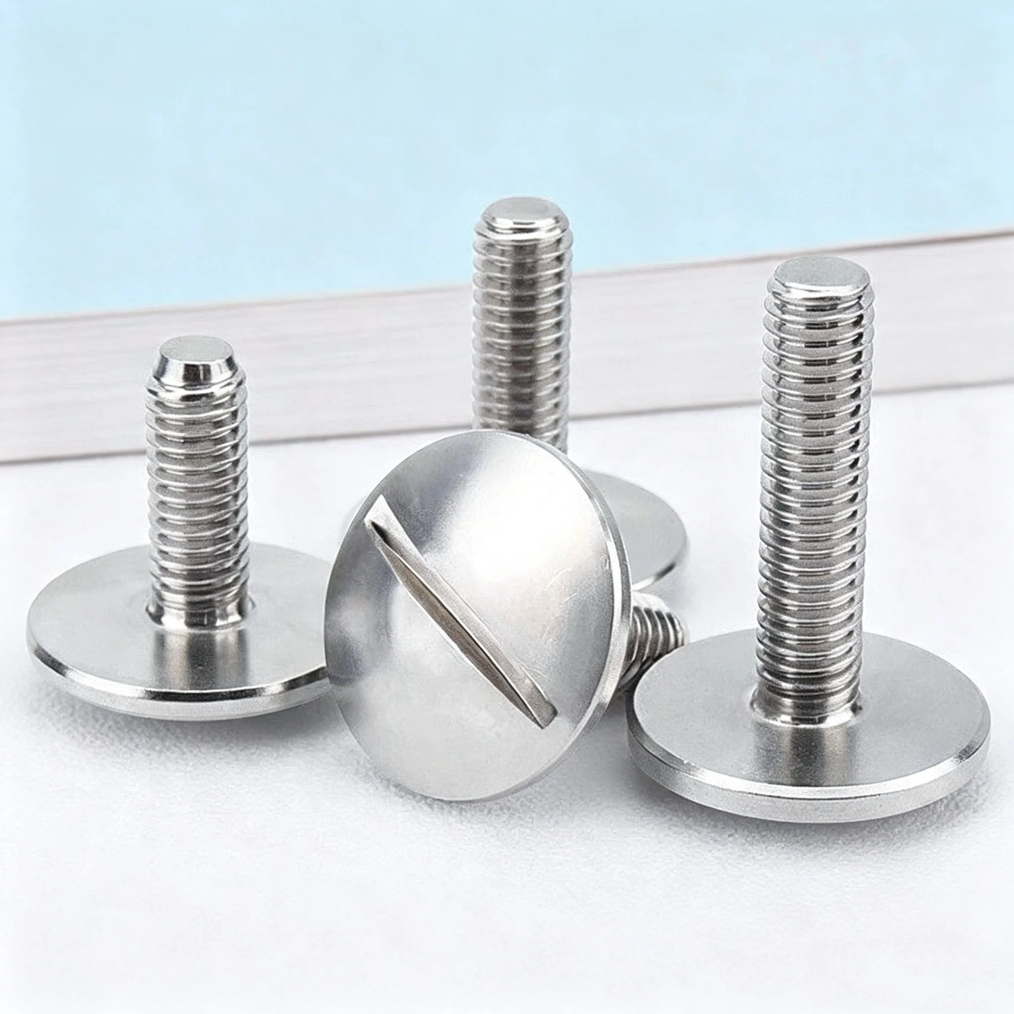 Industrial Slotted Big Flat Head Bolts M2-M8 304 Stainless Steel GB947 Household Mechanical Fixing Screws