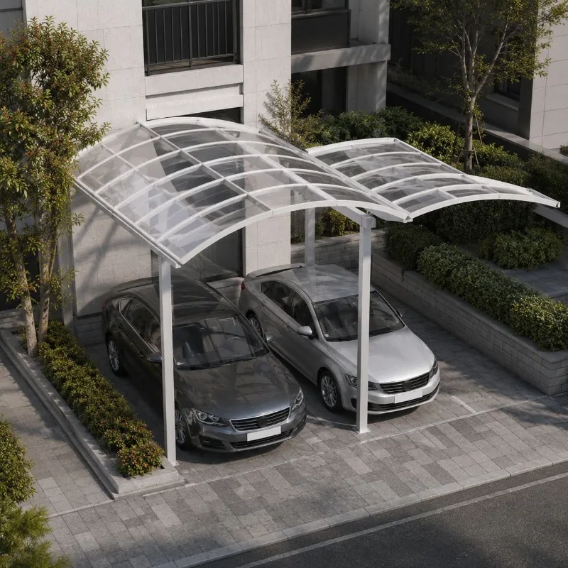 House Yard Garden Customized Modern Steel Structure Parking Shed Parking Canopy Shade Roof Garden Patio Carport