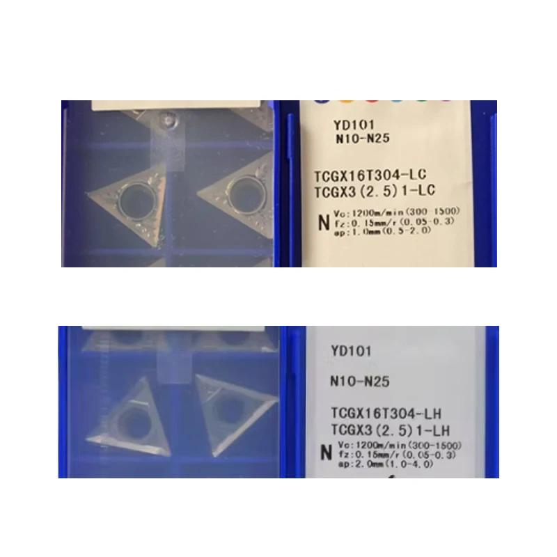 TCGX16T304-LC YD101 TCGX16T308-LH YD101 TCGX16T302 100% Original Carbide Inserts CNC Tool For Aluminum Copper TCGX 16T304 16T308