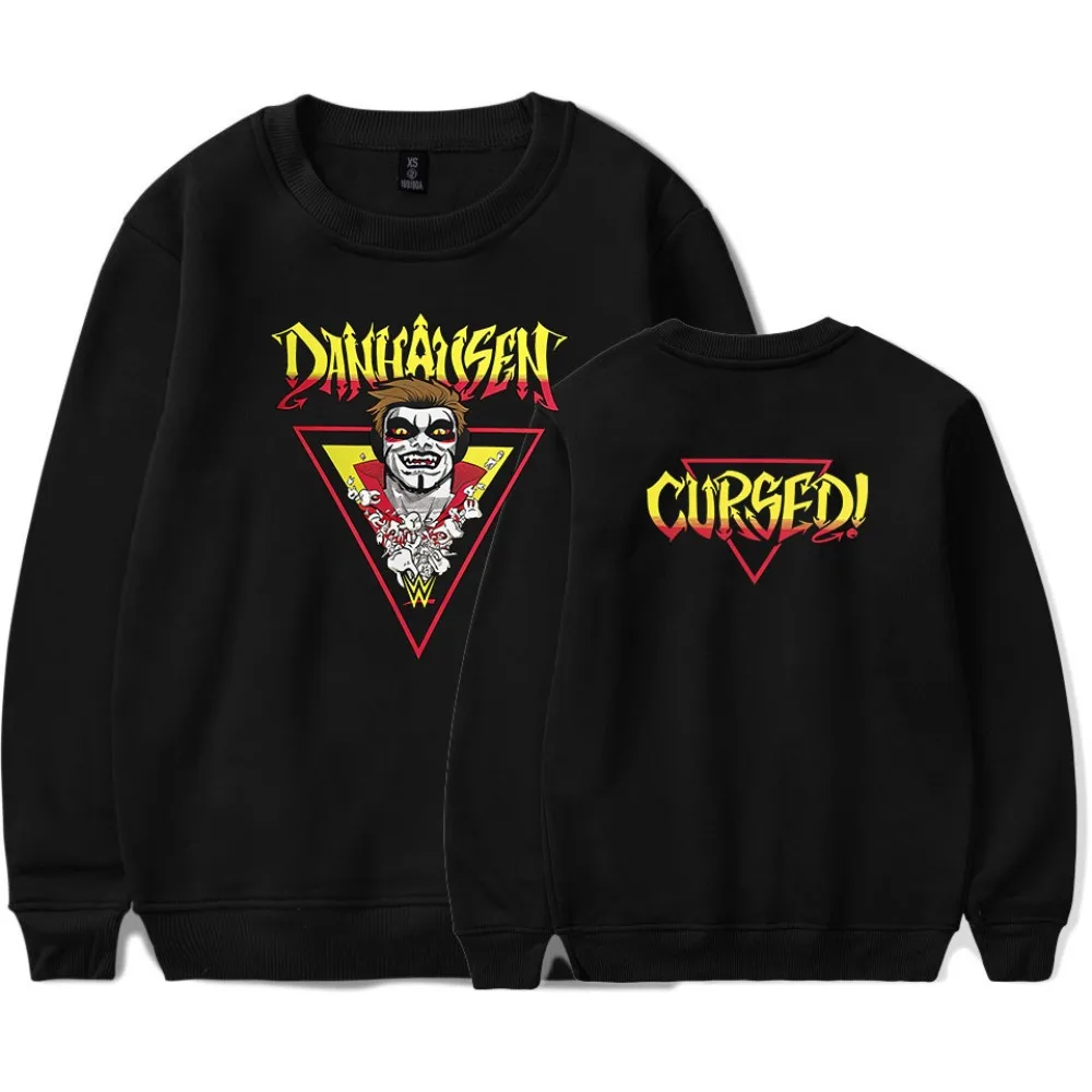 Danhausen Maldito! Camiseta de gola redonda com mangas compridas, camiseta casual, feminina, masculina, moda, camiseta unissex