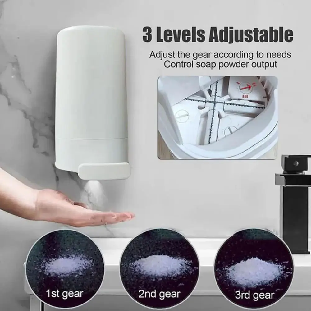 15*10cm Wall-Mounted Soap Grinder With 3 Adjustable Levels Dual Desiccant Compartments Soap Dispenser Bottle Bathroom Accessory