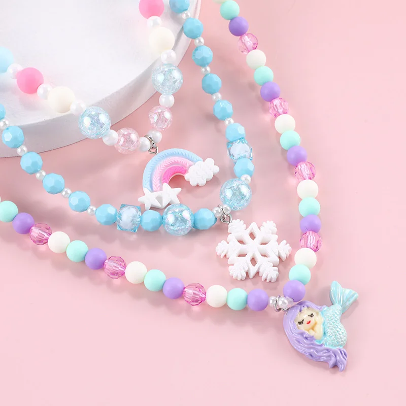 Makersland Cute Ice Cream Pendent Necklace For Children Necklace For Girls Kids Jewelry Accessories Charming Gifts Wholesale