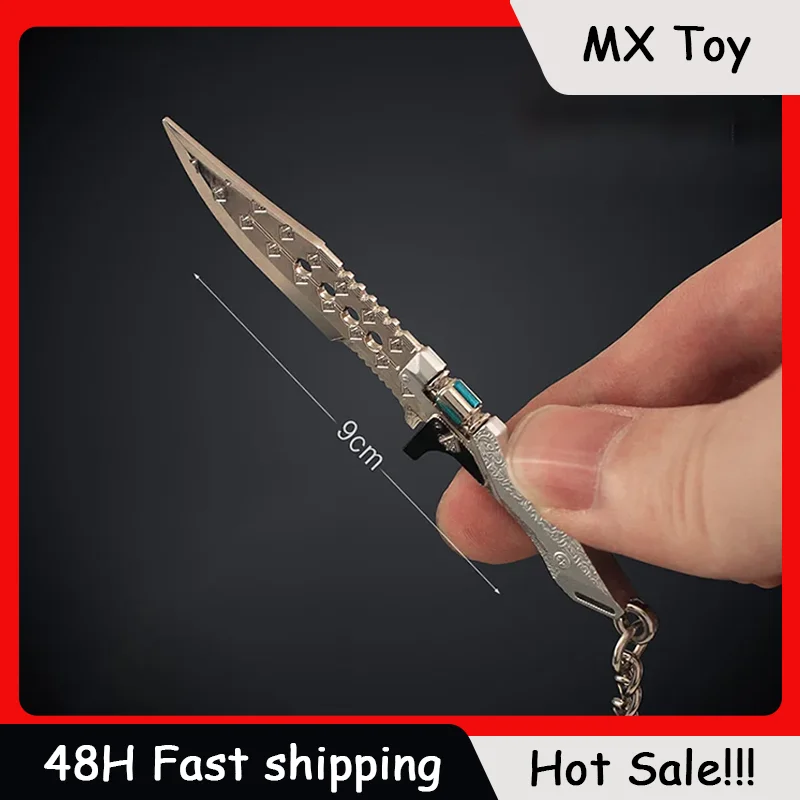 

9cm Arena Breakout Knife Toy Winner Knife Model Metal Uncut Edge Keychain Pendant Military-themed Keychain Men's Accessories
