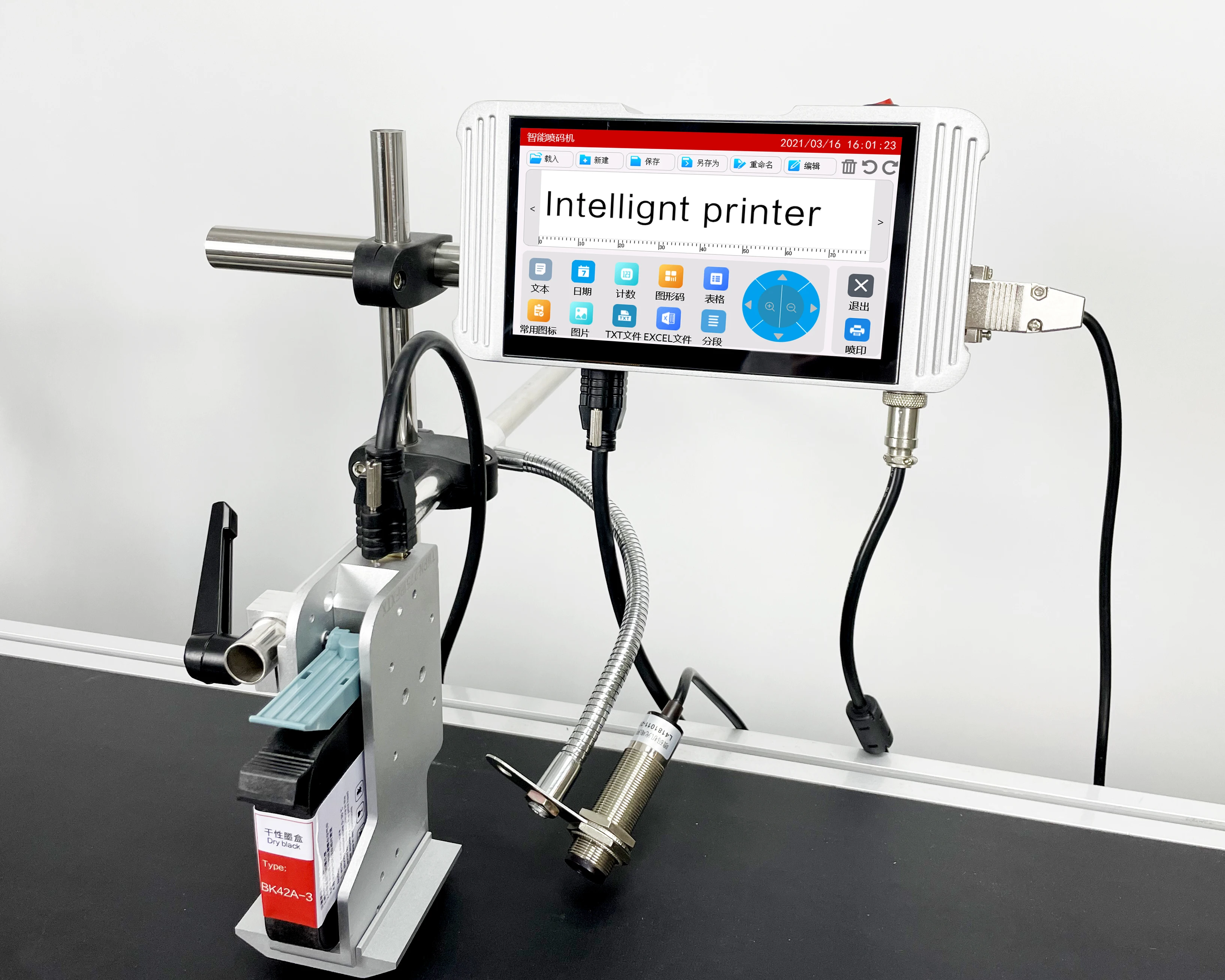 Automatic Industrial Online TIJ Inkjet Printer Machine 600dpi Date Coding Machine for Bottle Caps