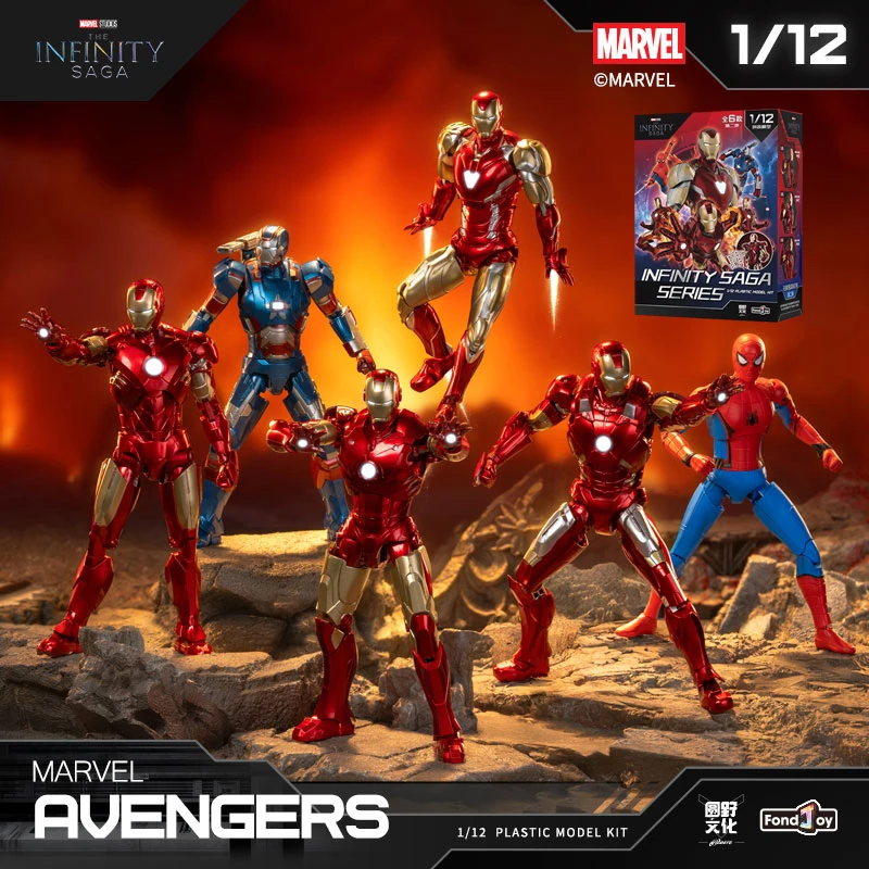 

Подлинная фигурка Fondjoy 1/12 Marvel Iron Man Mk3 4 7 85 War Machine Patriot, собранная модель игрушки, слепая коробка для мальчиков