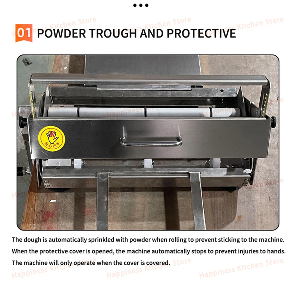 Manual Dough Rolling Machine Stainless Steel Puff Pastry Dough Sheeter Bakery Dough Laminator Bakery equipment