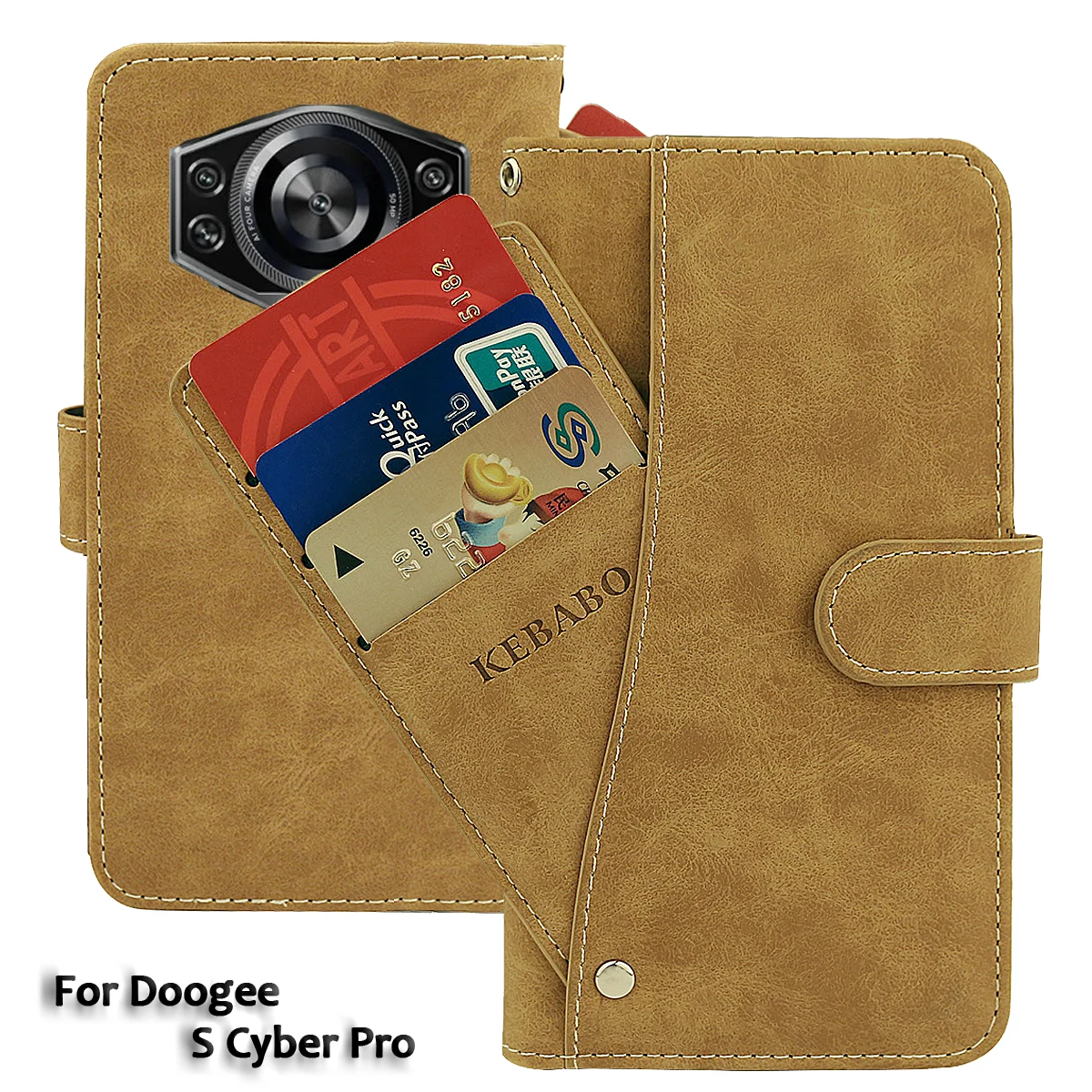 

Винтажный кожаный кошелек Doogee S Cyber Pro, чехол с откидной крышкой 6,6 дюйма, роскошный ультратонкий нескользящий чехол, защитные чехлы для телефонов, сумки