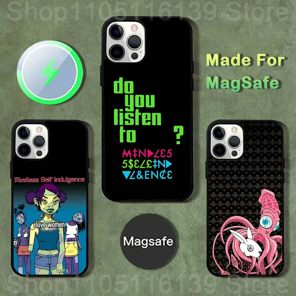 

Mindless Self Indulgence Phone Case For iPhone 17,16,15,14,13,12,11,Pro,Max,Plus,Mini,SE4,E Magnetic Magsafe Wireless Charging