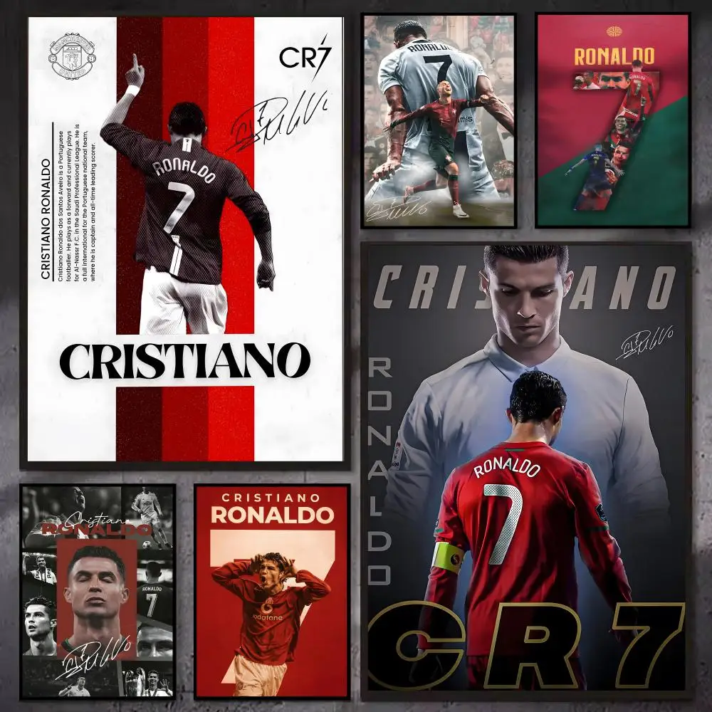 Celebrity C-C.Ronaldo Poster Premium Art Wall Decor, Simple Ornament for Living and Leisure Areas