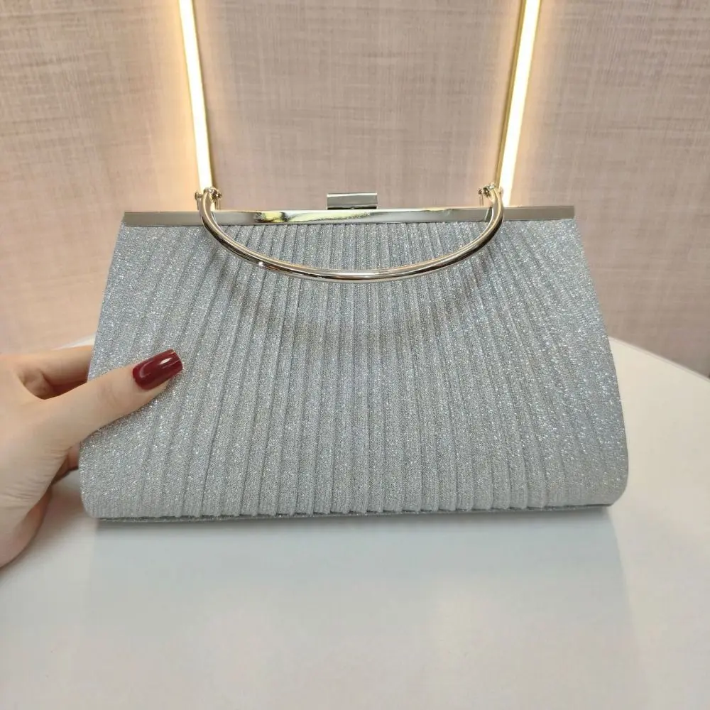 

Сумка-мессенджер, модная женская вечерняя сумка, элегантная блестящая сумка через плечо, роскошные плиссированные свадебные клатчи, сумка для хранения