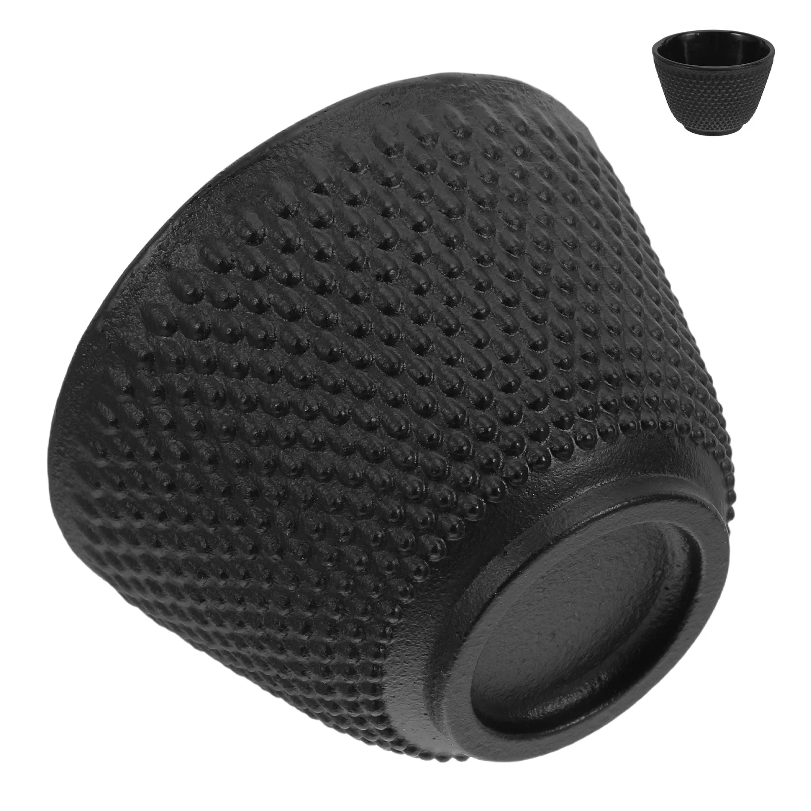 Taza de té de hierro fundido de 110Ml, taza de té asiática negra Vintage para el hogar y la Oficina, taza de degustación de Kung Fu, vajilla de hierro Retro, tazas de bar de cocina