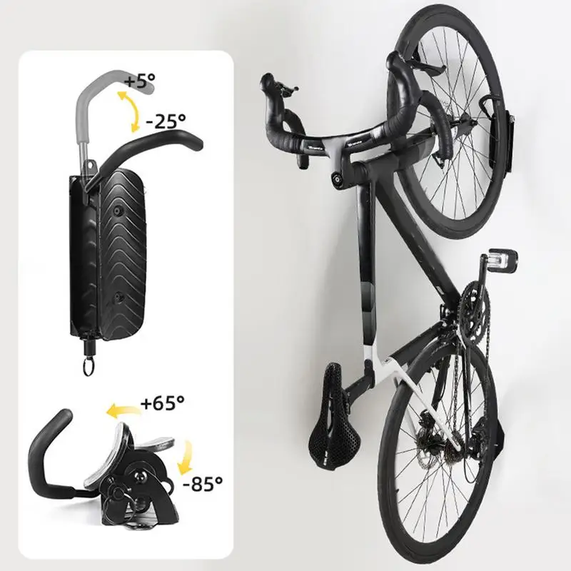 1PC Bicycle Wall Mount Rack MTB Road Bike Storage Hanging Angle Rotation Stand Hook Bike Support Stand Cycling Parking Buckle