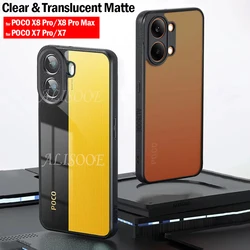 Matte Translucent & Clear Cover for POCO X8 Pro Max Case for POCO X7 Pro Transparent Ultra Thin Funda for Redmi Turbo 5 Max Capa