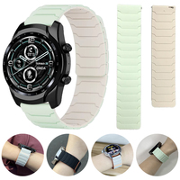 20 22mm Silicone Magnetic Loop Strap For TicWatch Pro 3 Ultra GPS/LTE Watchband For Ticwatch GTX S2 E2 E3 GTH/GTW Sport Bracelet