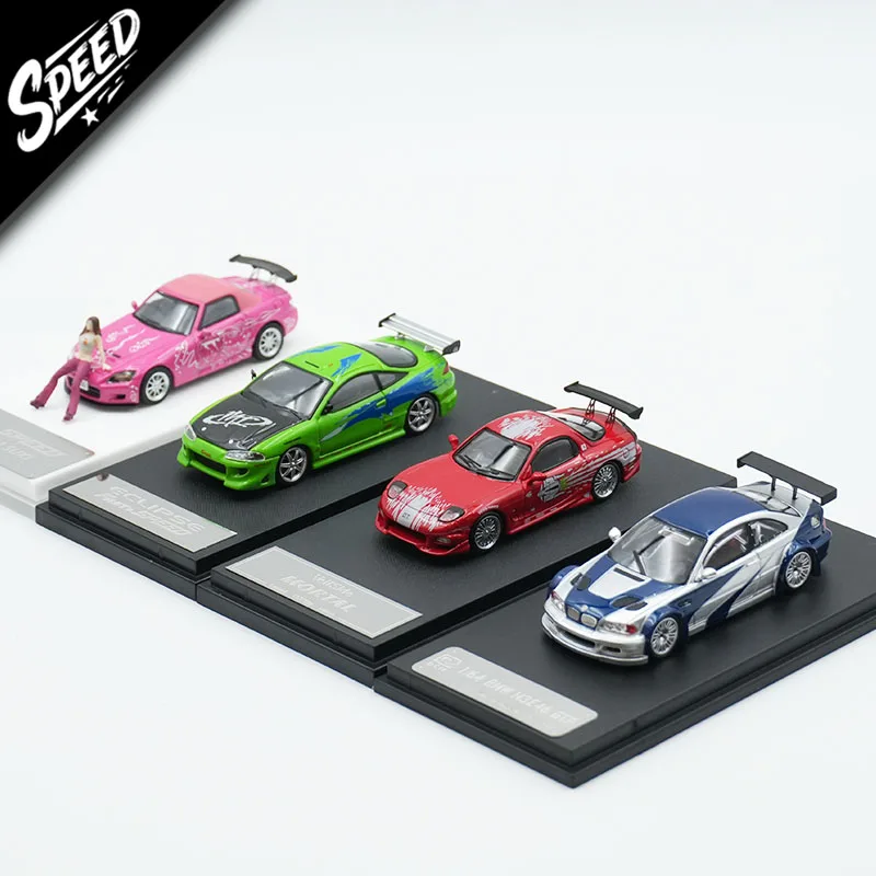 تجاوز FS مورتال DCM في المخزون 1:64 الكسوف D30 Robocar FNF S2000 AP1 SUKI E46 M3 GTR دييكاست نموذج سيارة جمع اللعب