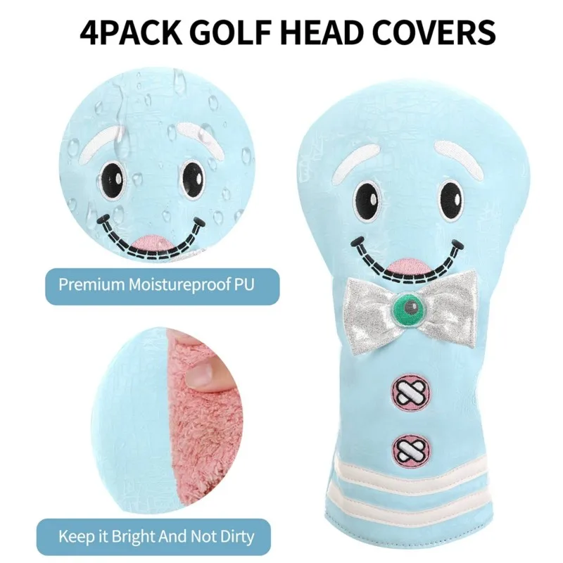 Golf Club Head Covers In Leather- Protective Cover For Golfers On For Various Occasions
