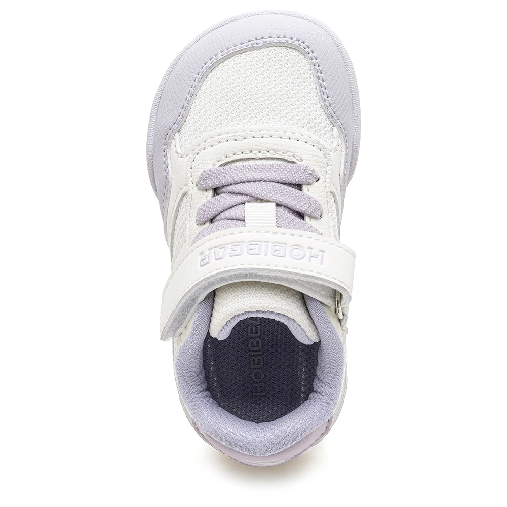 HOBIBEAR Kleinkinder-Sneaker mit breiter Passform, Klettverschluss, minimalistischer Sneaker aus Kunstleder und Mesh-Patchwork – Detail 7
