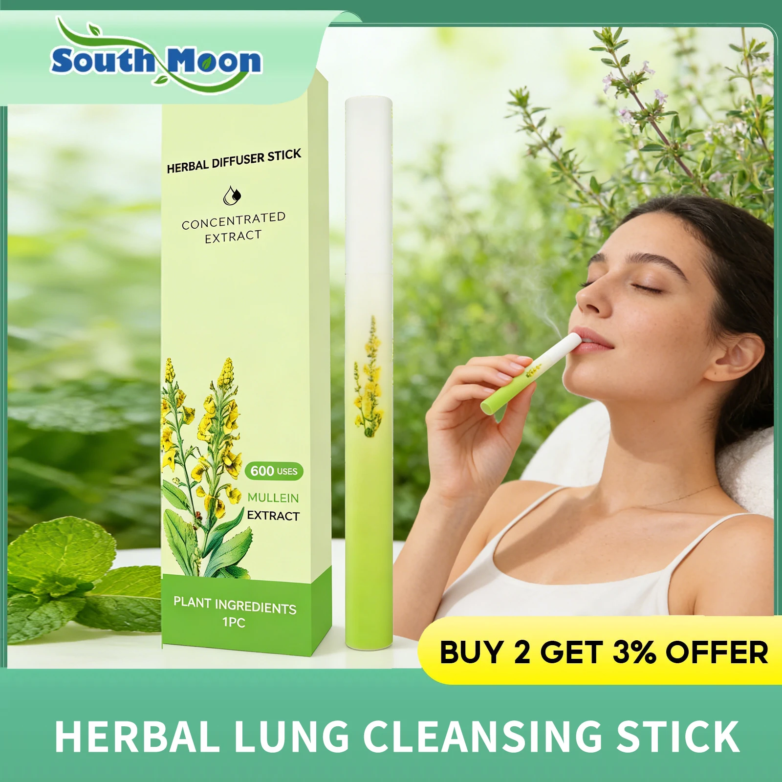 Herbal Air Freshener Pen Lung Cleansing Breathing Improvement Respiratory Tract Soothing Fragrance Aromatherapy Diffuser Pen