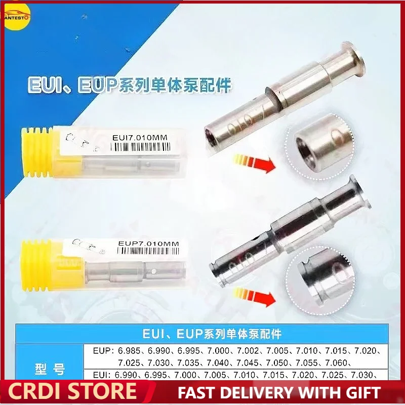 6 Stück für Bosch Hengyang Kraftstoffeinspritzventil-Einheit Pumpenventilkern EUI EUP Ventilkern 6.995-7.030 Ohne Schlitze – Detail 1