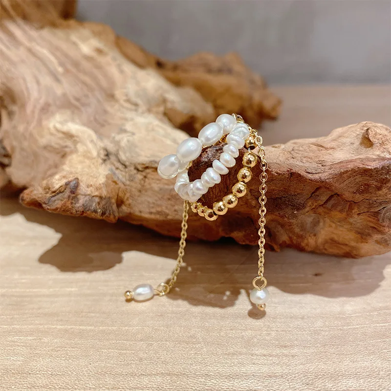 New Arrival Trendy Natural Freshwater Pearl 14K Gold Filled Female Magnet Buckle Earrings Jewelry For Women Gifts