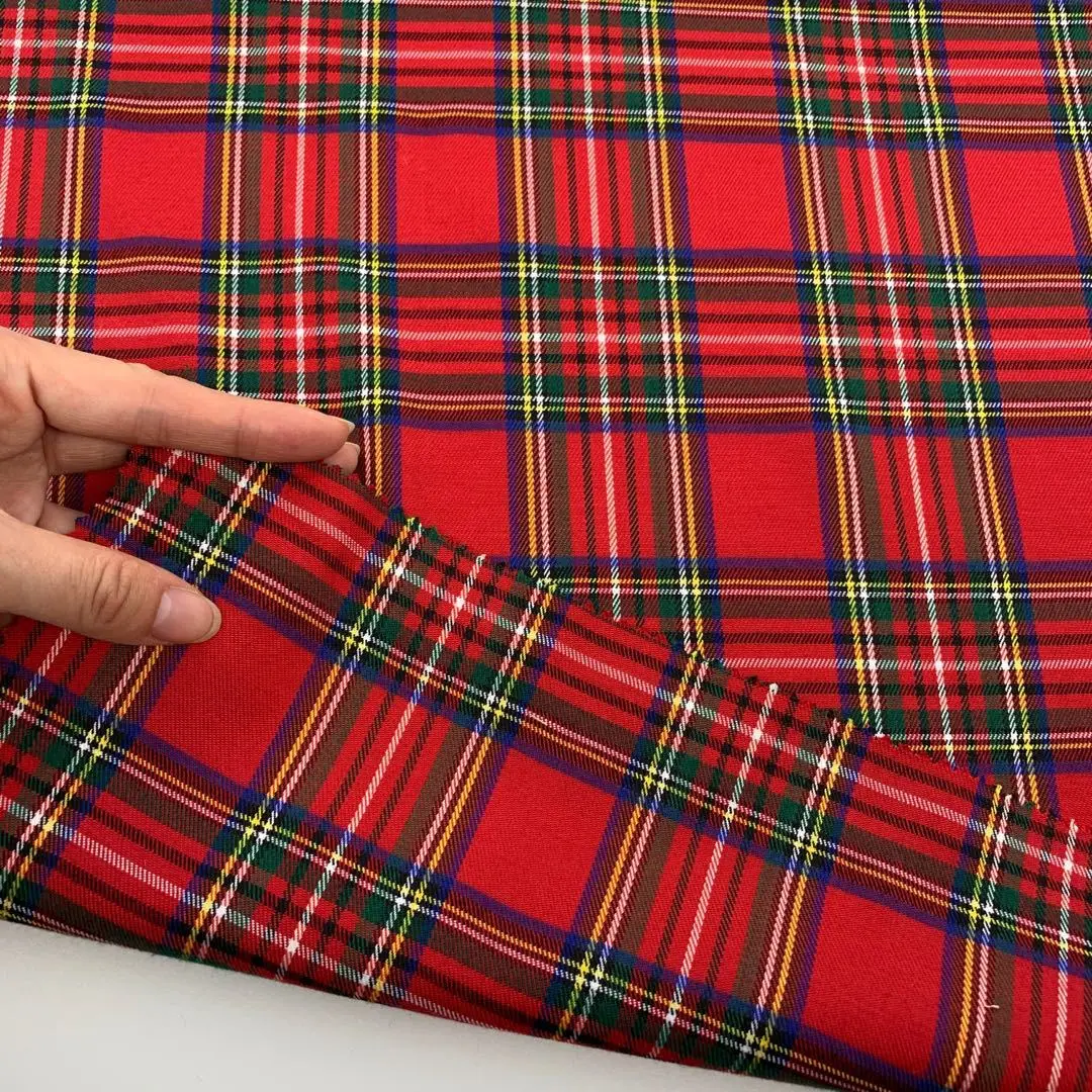 Classic Scottish Style Striped Fabric DIY Sewing Fabric JK Skirt Blouse Dress Tablecloth Fabric