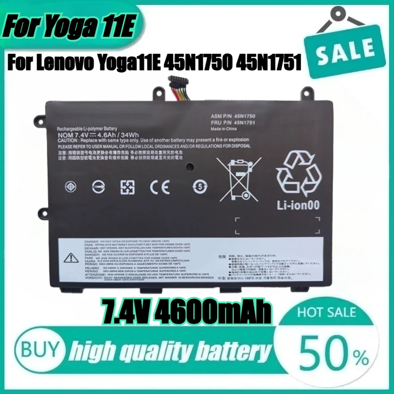 

New High Quality Laptop Battery for Lenovo ThinkPad Yoga 11E 45N1748 45N1749 45N1750 45N1751