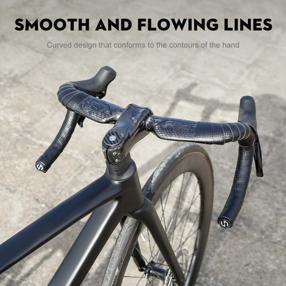 TOSEEK Carbon-Rennlenker, Fahrradlenker aus Kohlefaser, reduziert den Widerstand, gebogener Lenker, interne Verkabelung, Fahrradteile, 380/400/420/440 mm – Detail 9
