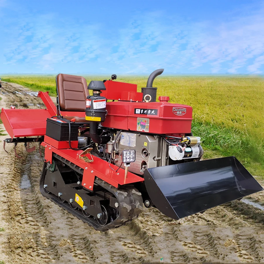 Crawler Multi-function Rotary Tiller Diesel Power Back Agricultural Motorbineuse